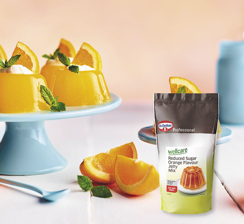 Find out more - Wellcare Reduced Sugar Orange Flavour Jelly Mix