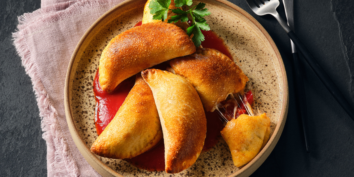 Mini calzones using dough balls